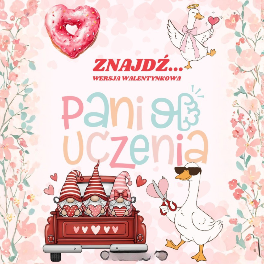 Gra „Znajdź...” – walentynkowa zabawa rozwijająca spostrzegawczość i mowę